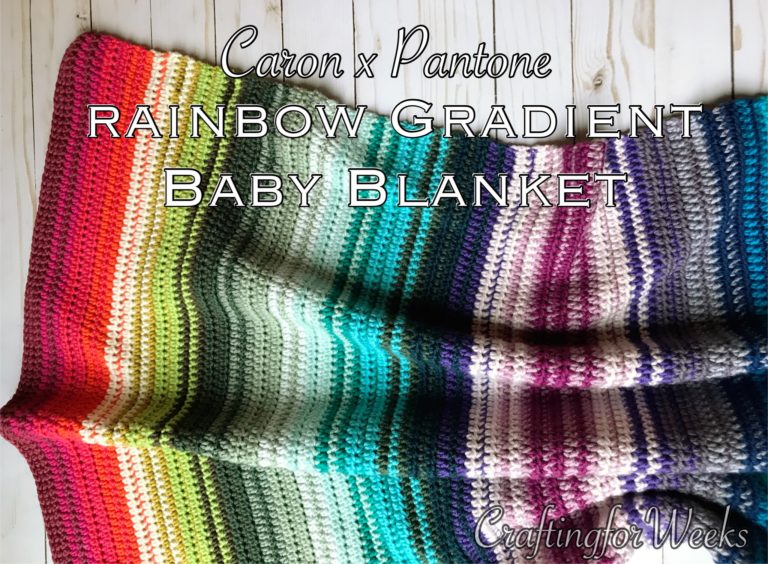Rainbow Gradient Baby Blanket: A free pattern