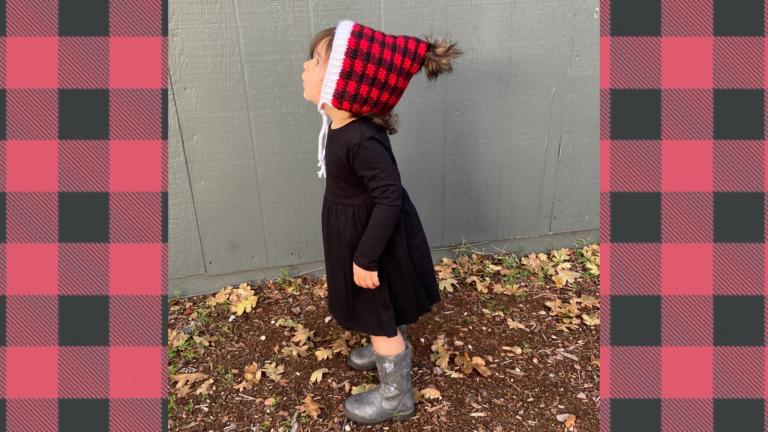 How to Crochet a Buffalo Plaid Pixie Bonnet