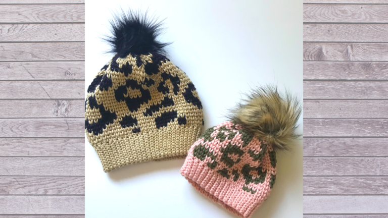 Crochet a Bulky Leopard Print Beanie