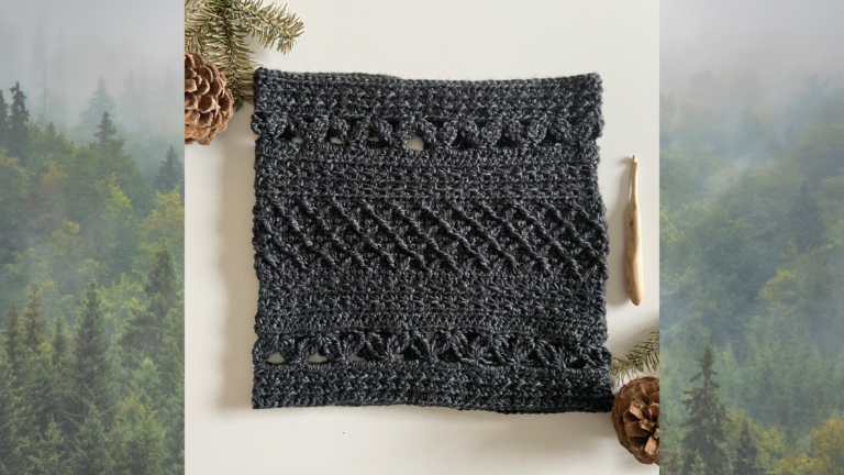 The Pineapple & Pine Cowl: Free Crochet Pattern