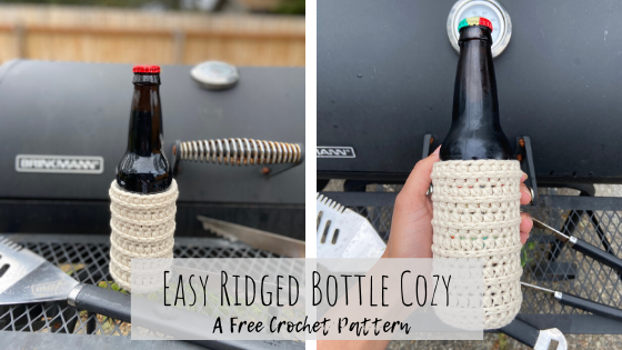 Easy Ridged Bottle Cozy: A Free Crochet Pattern