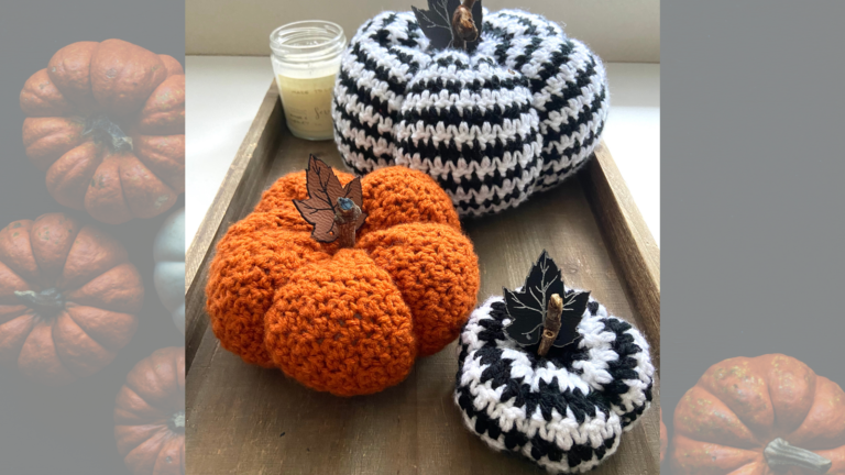 The Houndstooth Pumpkins: Free Crochet Pattern