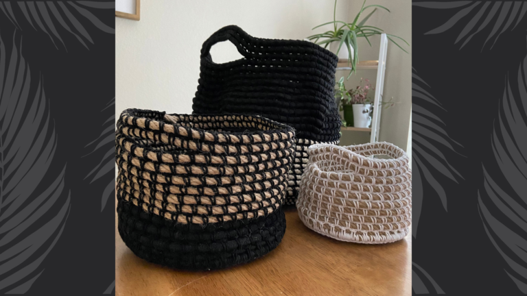 How to Crochet a Rope Basket – Free Pattern & Tutorial